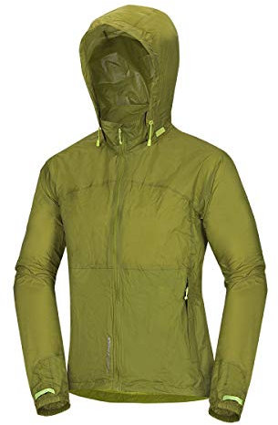 NORTHFINDER Ultraleichte Regenjacke Herren Wasserdicht Atmungsaktiv | Fahrrad Regenjacke Herren Laufjacke Ultraleicht | Windjacke Regenjacke Zusammenfaltbar | Packable Rain Jacket Dark Green L
