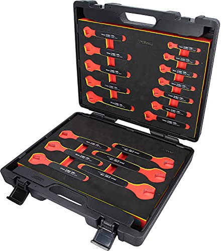 KS Tools 118.1500 VDE-Maulschlüssel-Satz mit Schutzisolierung, 18-tlg