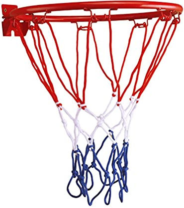 Basketballnetz zur Wandmontage, faltbar, Metall, Basketballkorb zum Aufhängen, Ersatz, mit Schrauben, Set für jedes Wetter, Anti-Peitsche, für drinnen und draußen