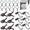 Rustark 22Pcs Backdrop Clips Clamps Elastic Photo Clips Holder Clips Assortment Kit with Curtain Clips Backdrop Rings Large Backdrop Spring Clamps Clips for Photography Video Studio Photo Backdrop