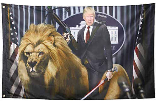 ZKflager Bandera republicana doble de 3 x 5 pies, bandera de león para exteriores e interiores, dormitorio universitario, habitación de chicos, cueva, fraternidad