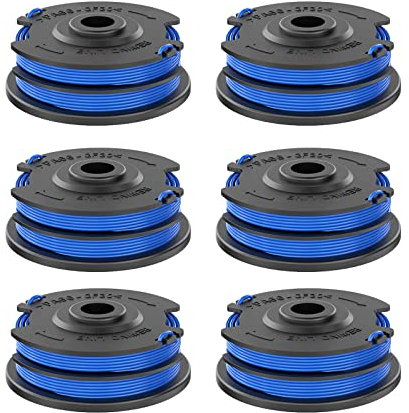 Lot de 6 Bobine de Rechange pour Greenworks G40LT, 8.3m X 1.65mm pour Tondeuse à Gazon Greenworks 40V G40LT G40LTK2 G40LTK2x