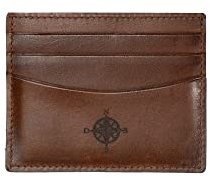 DRAKENSBERG Karten-Etui Leder 'Blake' - Minimalistische Herren Brieftasche für Kreditkarten, Mini Slim Geldbörse, nachhaltig, Vintage-Braun, DR00163