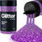Hemway Premium Glitter Shaker - Purple | Chunky Metallic Flake Sequins for Resin & Epoxy Crafts | Craft Supplies for Tumblers, Festival, Hair, Face, Body, Eye & Nail Art | 130 g