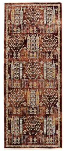 RugVista Razavi Teppich, 100 x 250 cm, Rost | Moderne, Rechteckig, Mittlerer Stapel, Maschinenwäsche, Oeko-Tex 100, Wohnzimmer, Schlafzimmer, Küche, Diele