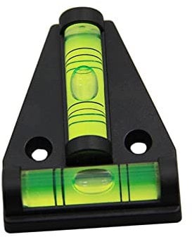 T-Wasserwaage,2 Stück Mini Wasserwaage Schwarz,Zwei Wege Mehrzweck Wasserwaage für Wohnmobile,Möbel,Stative,Kamera-Ausrüstung(ABS)