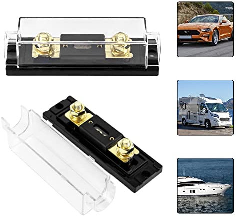 LIMITADA 2 Stück ANL Sicherungshalter 0/4/8/10 Gauge mit 250 Amp Car Hifi Sicherungshalter 250a Car Hifi Sicherungsverteiler ANL Sicherungshalter für Audio- und Videosysteme