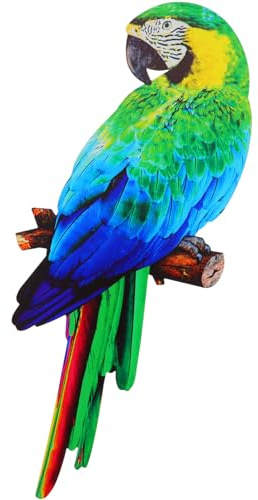 VICASKY Iron Toucan Metal Bird Wall Sculpture,3D Bird Statue Wall Art Figures Backdrop Hanging Ornament for Garden Office Home Decoration