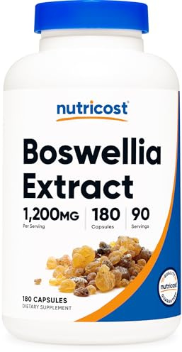 Nutricost Boswellia Extract 180 Capsules for 90 Servings Per Bottle - Gluten Free and GMO Free, Vegan