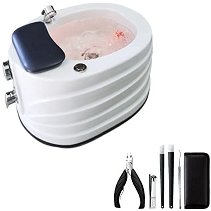 AMEERR Acrylic Foot Bath Massager Machine Foot Spa Salon Pedicure Chair Bowl Manicure Basin (Size: Bath+pedicure)
