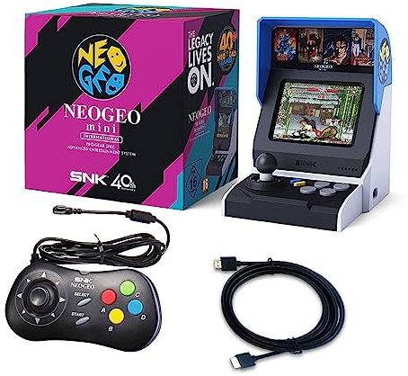 NEOGEO Mini International Arcade e Black Gamepad, 40 giochi SNK classici pre-caricati