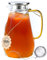 Smiths Mason Jars 1.8L Pitcher di vetro con infusore, cappuccio removibile a 2 vie e pallina di tè - Vasca d'acqua infusa per bevande calde a fredde - Spogliarello di infusione elegante