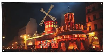 Moulin Rouge Druck Urlaub Banner Personalisierte Hängende Hintergrund Banner Geburtstag Banner Für Innen Außen Weihnachten Party Dekorationen