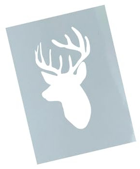 Schablone Hirsch - Tierschablone Malvorlage Hirschschablone Motivschablone Weihnachten - Karten Airbrush Küche Backen Weihnachtsdeko - zAcheR-fineT (DIN A5)