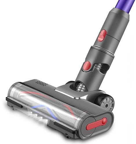 Italdos Brosse motorisée compatible pour Dyson V7 V8 V10 V11 V15 Brosse à rouleau avec poils mixtes et lumière LED adaptée pour tous les sols