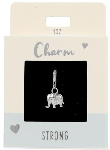 Depesche 11785-102 Charms Express Yourself - Pendentifs pour Colliers et Bracelets, éléphant, argenté, comme Petit Cadeau