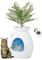 GYMAX Bac à Litière pour Chat avec Système Intelligent de Désodorisation, Maison de Toilette en Forme de Pot, avec Pelle & Rideau, 50X115CM(Blanc)