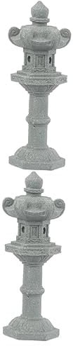 Sosoport 2stücke Miniatur Steinlaterne Für Garten Und Bonsai-Dekoration Hochwertiges Ornament Aus Stein Für Zen-gärten Terrarien Und Kreative Wohnkultur Leicht Und Vielseitig Einsetzbar