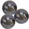 Quancru 3 Piezas 8.5cm Bola de Vidrio Mosaico sólido Espejo de Vidrio Orbs Crackl Esfera DIY Decoración Tazón Rellenos Inicio Fiesta de Boda