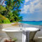 YYZOVBNN Tapete mit sonniger Strandlandschaft, blauer Himmel im Badezimmer, Wandtapete mit weißen Wolken, Tapete, Heimdekoration, Schlafzimmertapete