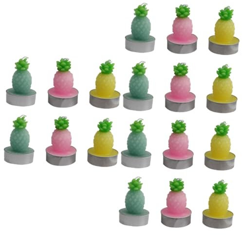 Cabilock 3 Sätze Dekorative Kerzen Ananas Teelicht Kerzen Aus Paraffinwachs Kerzen in Gemischten Farben Hochzeitsbingo Hochzeitsdirndl Kerzen in Fruchtform Teelichtkerzendekor 12 Stück * 3