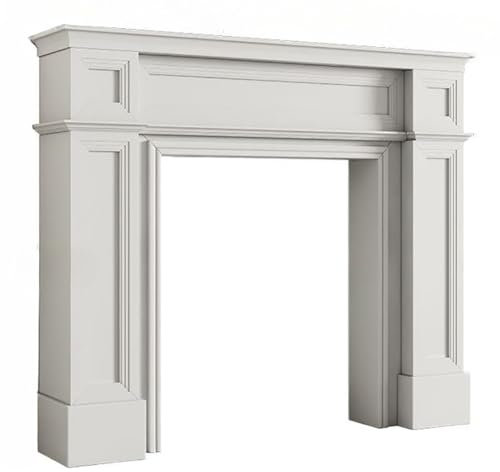 TT-YEC Electric Fireplace Frame, Fireplace Casing, Decorative Fireplace, Decorative Fireplace Console with Storage, Fireplace Surround, Suitable for Hallway, Living Room,B90×20×100CM