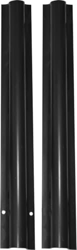 1STec 2 x 60cm Black external use cable riser guard for protecting outdoor Telephone Data Electrical wires hoses or pipes up to 19mm thick. Screw to wall capping prevents cuts vandalism or pet damage