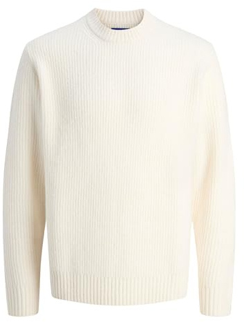 JACK & JONES Joryork Ollie Knit Crew Neck, Sea Salt, L