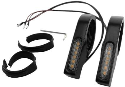 Clignotants Moto Clignotant LED pour Moto Fourche Tube Pince Clignotant Lumière Universelle