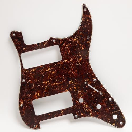 Gitarren-Pickguard für Fender Stratocaster Dual P90 Pickup Pickguard Scratch Plate, 11-Loch SSS Strat Pickguard, kompatibel mit USA/Mexico Strat, Custom Guitar Mod Part (4-lagige braune Schildkröte)