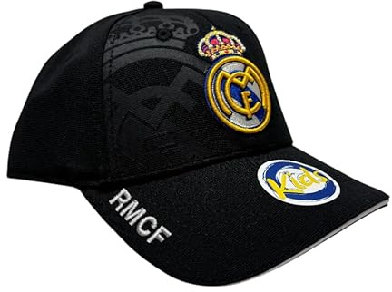 JYC CREATIVE Casquette officielle du Real Madrid équipe de football, cadeau pour fans de football, casquette avec visière pour homme et femme