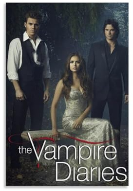 Poster The Vampire Diaries auf Leinwand, Ölgemälde, Leinwand-Kunstposter, zum Aufhängen, Malerei, Bar, Kunst, Innenwanddekoration, Poster, ungerahmt, 30 x 45 cm