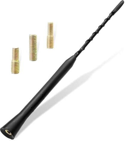 1PCS Universal Car Roof Antenna Replacement with Signal Booster Rod, Durable AM/FM/DAB Radio Aerial, Easy Install with M4/M5/M6 Screws for Cars, Trucks, SUVs