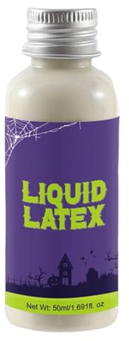 Liquid Latex - Liquid Latex Body Paint, 50ml Halloween Fake Skin | VulcanizedLātex Fœr Făkè Scars & Wrinķles | Makeup For Cosplay, Theater Performers, Photography Models & Mäkeup Students