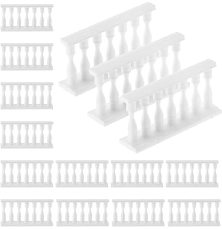 Toddmomy Recinzione in Resina Miniatura 24 Pezzi per Casa delle Bambole Ringhiera Decorativa Romana Resistente alle Intemperie Pannelli per Spazi Esterni Fatati e Modellismo Ferroviario