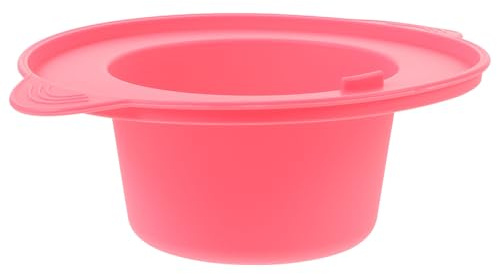 MAGICLULU Bol en Silicone Rose 400 Ml pour Chauffe-cire, Doublure Réutilisable pour Brûleur à Cire Fondue, Revêtement Résistant la Chaleur, Compatible Épilation Maison et Salon, Coupelle