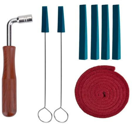 8-teiliges Klavier-Stimmset, Klavier-Stimmwerkzeug-Set mit Temperamentstreifen, Stimmschlüssel und Stummschaltstreifen für Stimmanfänger, professionelles Stimmgerät