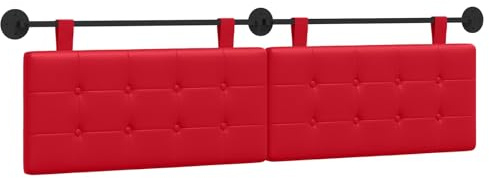 vidaXL Hängendes Kopfteil Kunstleder, Modernes rechteckiges Wandkopfteil, Flexible Rückenlehne, stylische Schlafzimmer-Deko, platzsparendes Design