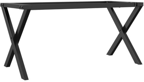 mtlskopl Couchtisch Gestell 70x30x43 cm Stahl Schwarz X-Form Tischbeine pulverbeschichtet modernes Design für Wohnzimmer Flur Büro DIY Tischgestell