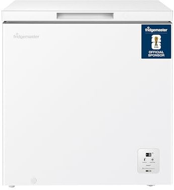 Fridgemaster Chest Freezer, 198 Litre, White, 4-Star Rating, Winter Guard, 85.8x78.7x55.9 cm, Energy Rating E