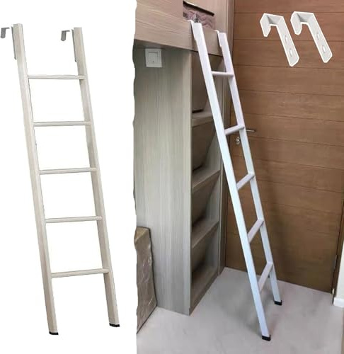 Hochbett Leiter Platzsparende Leiter Etagenbetten 2-Personen-Etagenbetten, Verstellbare Treppe Seitlichem Einstieg 120 125 130 140 150 160 170 180cm, Etagenbettleitern Wohnmobile(170cm/67)