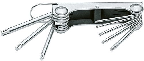 Jeu de tournevis coudés dans le clip 8 pces TORX T9-T40