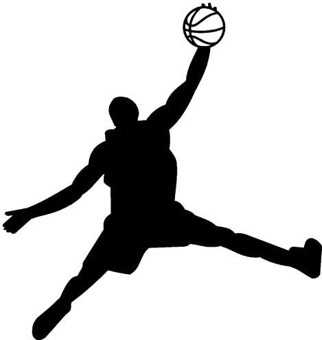 Samunshi® Wandtattoo Basketball Spieler Motiv 767 Wanddekor 28 x 30cm schwarz