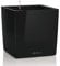 Lechuza Cube Premium 30 Kit Complet, Plastique, Noir Brillant, 30 x 30 x 30 cm
