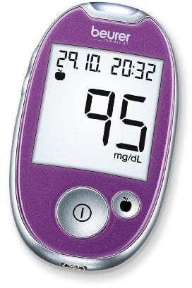 Beurer GL 44 mg/dl Blutzuckermessgerät, Purple