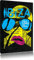 Pixxprint Dark Ibiza black Bild, Größe: 120x80cm, Leinwandbild, fertig gespannt, Wandbild, Dekoration, Kunstdruck, kein Poster