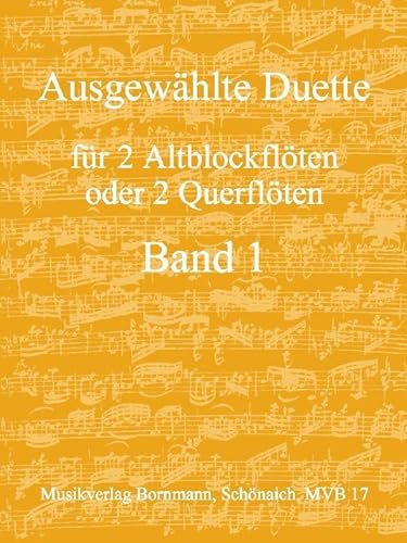 Ausgewählte Duette, Band 1: für 2 Altblockflöten