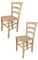 t m c s Tommychairs - 2er Set Stühle Venezia für Küche und Esszimmer, robuste Struktur aus poliertem Buchenholz, unbehandelt und 100% natürlich, Sitzfläche aus poliertem Holz