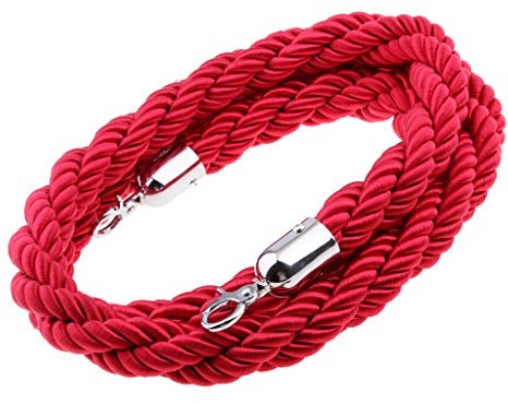 Absperrseil 2m Abgrenzungsständer Personenleitsystem Absperrung Kordel - rot, 2m