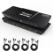 TESmart KVM Switch HDMI 4 Port UHD 4K@60Hz, 4 In 1 Out USB KVM Switch for 4 Computers, USB 2.0, EDID, Stereo Audio, Advanced Keyboard Mouse Compatibility, Hotkey, 4 PC Monitor Switcher with Cables